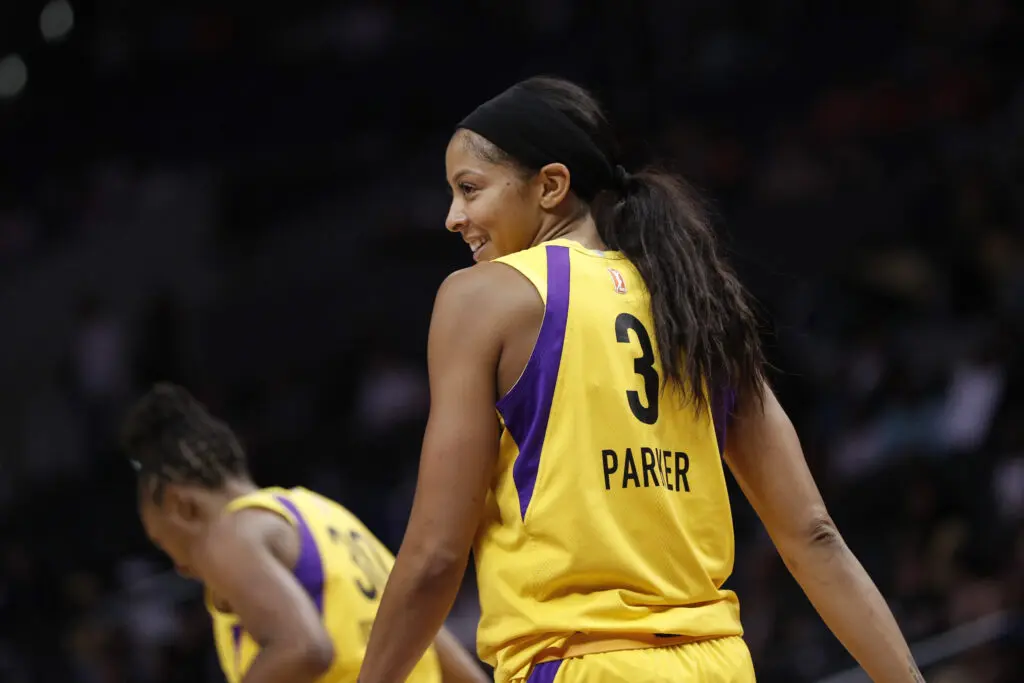 Sparks icon Candace Parker on the court for the LA Sparks.