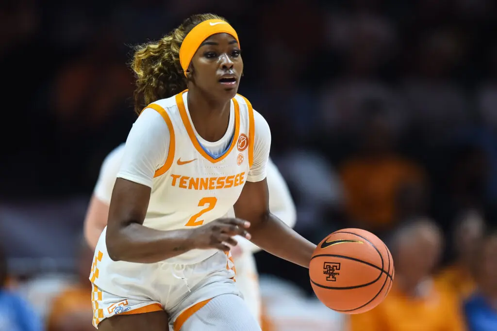 Rickea Jackson brings the ball up court during the game between the Tennessee Vols and the Florida A&M Rattlers on November 7, 2023. (Bryan Lynn/Icon Sportswire via Getty Images)