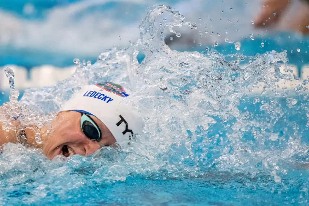 Swimmer katie ledecky swimming at Toyota US Open