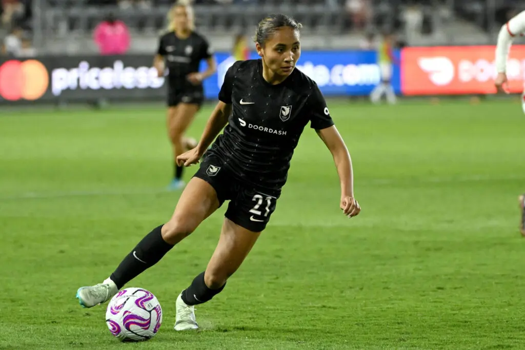 NWSL soccer player Alyssa Thompson