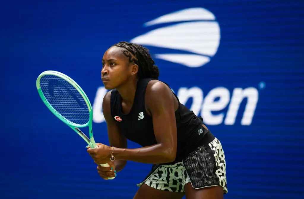 Defending US Open champion Coco Gauff practices ahead of the Grand Slam's 2024 edition.