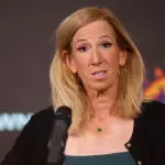 WNBA commissioner Cathy Engelbert speaks to the media in Phoenix, Arizona.