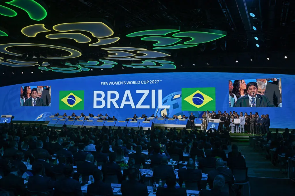 Brazil is announced as the 2027 World Cup host at the 74th FIFA Congress.