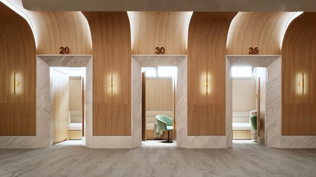 Interior rendering of the New York Liberty practice facility.