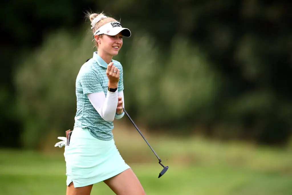 Nelly Korda walks the green at the 2025 CPKC Women's Open.