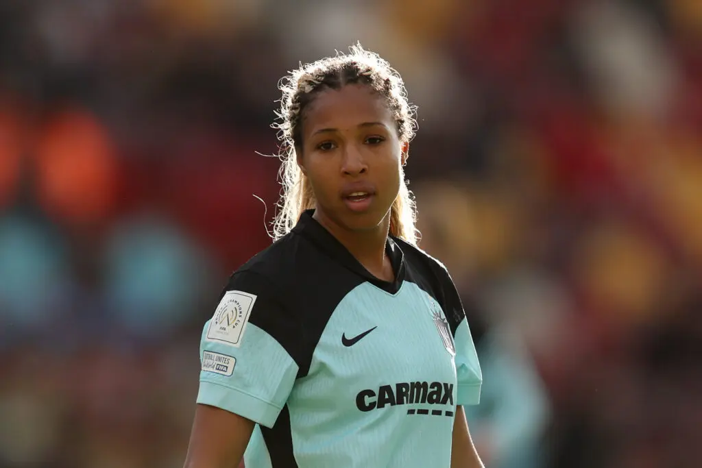 Gotham forward Midge Purce looks on during their 2026 FIFA W Champions Cup semifinal loss to SC Corinthians.