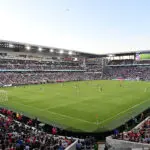 A view of Energizer Stadium in St. Louis, Missouri, during a 2023 USWNT friendly.