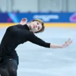 USA figure skater Alysa Liu skates during a practice session ahead of the 2026 Olympics in Milan, Italy.