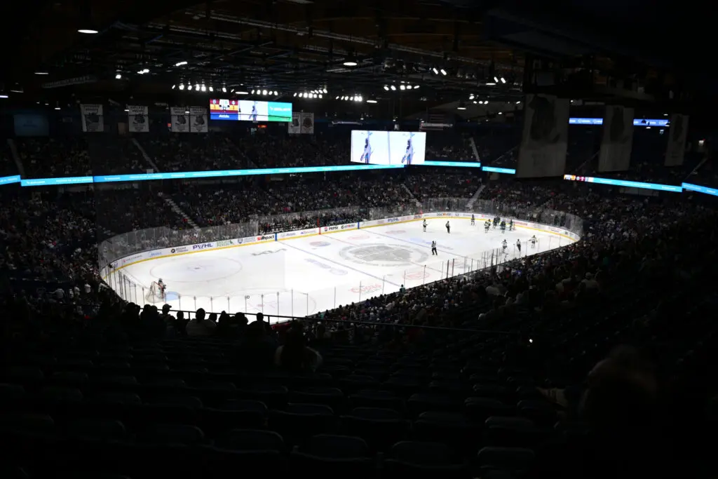 A general view during the third period of the PWHL Takeover tour game between the Seattle Torrent and the New York Sirens hockey teams at Allstate Arena on March 25, 2026 in Chicago, Illinois.