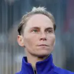 Jess Fishlock #10 of Seattle Reign FC looks on prior to the NWSL match between Seattle Reign and Kansas City Current at ONE Spokane Stadium on March 25, 2026 in Spokane, Washington before she retires from the NWSL.
