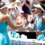 Yuliia Starodubstseva of Ukraine congratulates Jessica Pegula of the United States after their match during the Singles Final of the Credit One Charleston Open at Credit One Stadium on April 5, 2026 in Charleston, South Carolina.