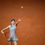 Elena Rybakina of Kazakhstan in action against Diana Shnaider of Russia during the Women’s Singles second round match on day four of the Porsche Tennis Grand Prix 2026 at Porsche Arena on April 16, 2026 in Stuttgart, Germany.