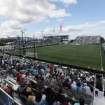 An announced crowd of 10,127 watch the second half of a match between Chicago Stars FC and the Orlando Pride at Northwestern Medicine Field at Martin Stadium ahead of the vote on the NWSL schedule calendar change.