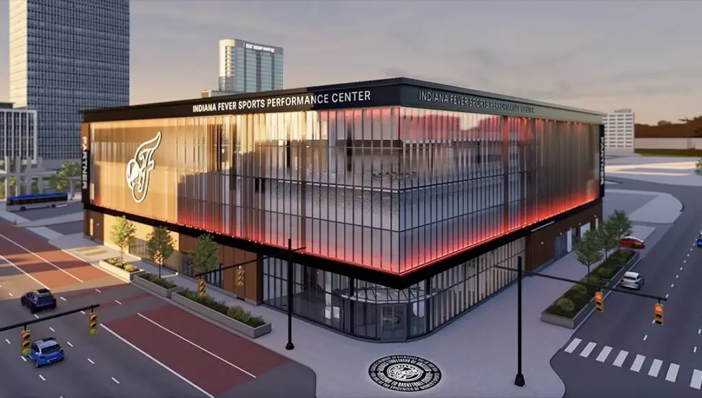 Rendering of 108,000-square-foot Indiana Fever practice facility, which drew reactions from Caitlin Clark and other WNBA stars.