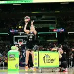 2026 WNBA All-Star Game star Sabrina Ionescu #20 of the New York Liberty shoots the ball during the Kia WNBA Skills Challenge and WNBA STARRY 3-Point Contest on July 18, 2025 at Gainbridge Fieldhouse in Indianapolis, Indiana.