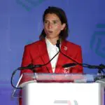 Tobin Heath speaks during the National Soccer Hall of Fame Class of 2026 Induction Ceremony at Toyota Stadium on May 01, 2026 in Dallas, Texas.