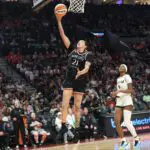 Portland Fire forward Emily Engstler (21) shoots the ball over Chicago Sky forward Rickea Jackson (5) during the second half at Moda Center.
