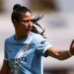 Leila Ouahabi of Manchester City during the Barclays Women's Super League match between West Ham United and Manchester City at Chigwell Construction Stadium on May 16, 2026 in Dagenham, United Kingdom ahead of Chicago Stars move.