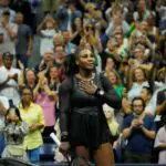 Tennis legend Serena Williams waving to the crowd after losing the final match of her career to Ajla Tomljanovic 2022 U.S. Open tennis before announcing her comeback at 2026 Queen's Club.