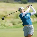 Minjee Lee plays her shot from the second tee during the final round of the KPMG Women's PGA Championship.