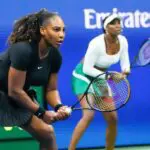 Serena Williams and Venus Williams of the USA play Lucie Hradecka and Linda Noskova of the Czech Republic in in women's doubles on day four of the 2022 U.S. Open tennis tournament at USTA Billie Jean King National Tennis Center ahead of the Wimbledon singles draw.