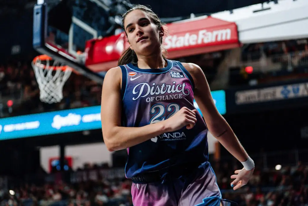 Washington Mystics guard Sonia Citron (22) during the second half against the Toronto Tempo at CareFirst Arena.