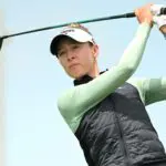 Nelly Korda takes a tee shot off of hole 1 during the final round of the KPMG Women's PGA Championship golf tournament.