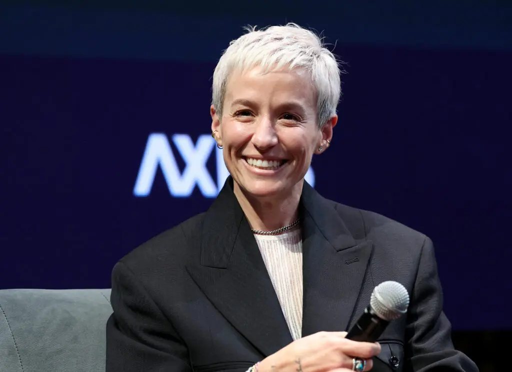 Megan Rapinoe, soccer legend and Co-Founder of A Touch More speaks during the Business of Women Sport Summit.