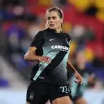 Katie Lampson #28 of NJ/NY Gotham FC looks on during the NWSL match between NJ/NY Gotham FC and Orlando Pride.