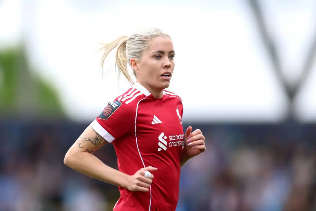 Denise O'Sullivan of Liverpool looks on during the Barclays Women's Super League match between Manchester City and Liverpool.