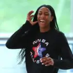 A'ja Wilson #22 of the Las Vegas Aces warms up during the AT&T WNBA All-Star 2026 Practice at Obama Presidential Center on July 24, 2026 in Chicago, Illinois.
