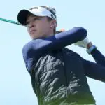 Nelly Korda hits her tee shot on the second hole during the third round of the KPMG Women's PGA Championship golf tournament as fans prepare how to watch LPGA Scottish Open.