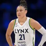 Minnesota Lynx guard Kayla McBride (21) looks on during the game between the Wings and the Lynx at College Park Center.