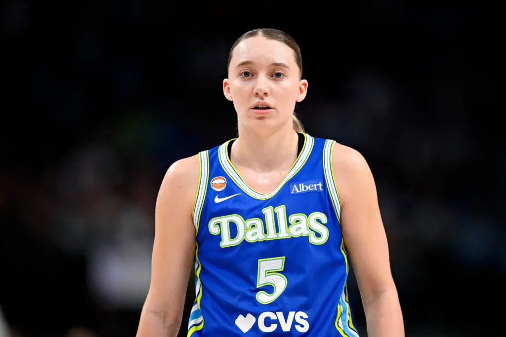 Dallas Wings guard Paige Bueckers (5) during the game between the Wings and the Sky at American Airlines Center.