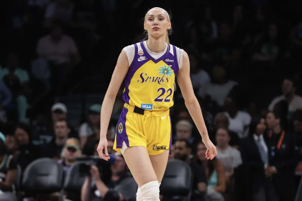 Los Angeles Sparks forward Cameron Brink (22) at Barclays Center.