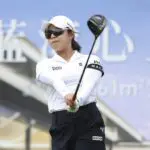 Lee Mi Hyang of Republic of Korea plays a tee shot on the 3rd hole during the third round of the Blue Bay LPGA 2026 at Jian Lake Blue Bay Golf Course on March 07, 2026 in Hainan Island, China.