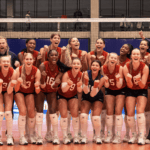 U17 Girls USA Volleyball team poses together.