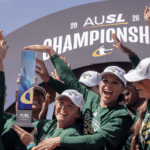 The Utah Talons celebrate winning the 2026 AUSL Championship Series.