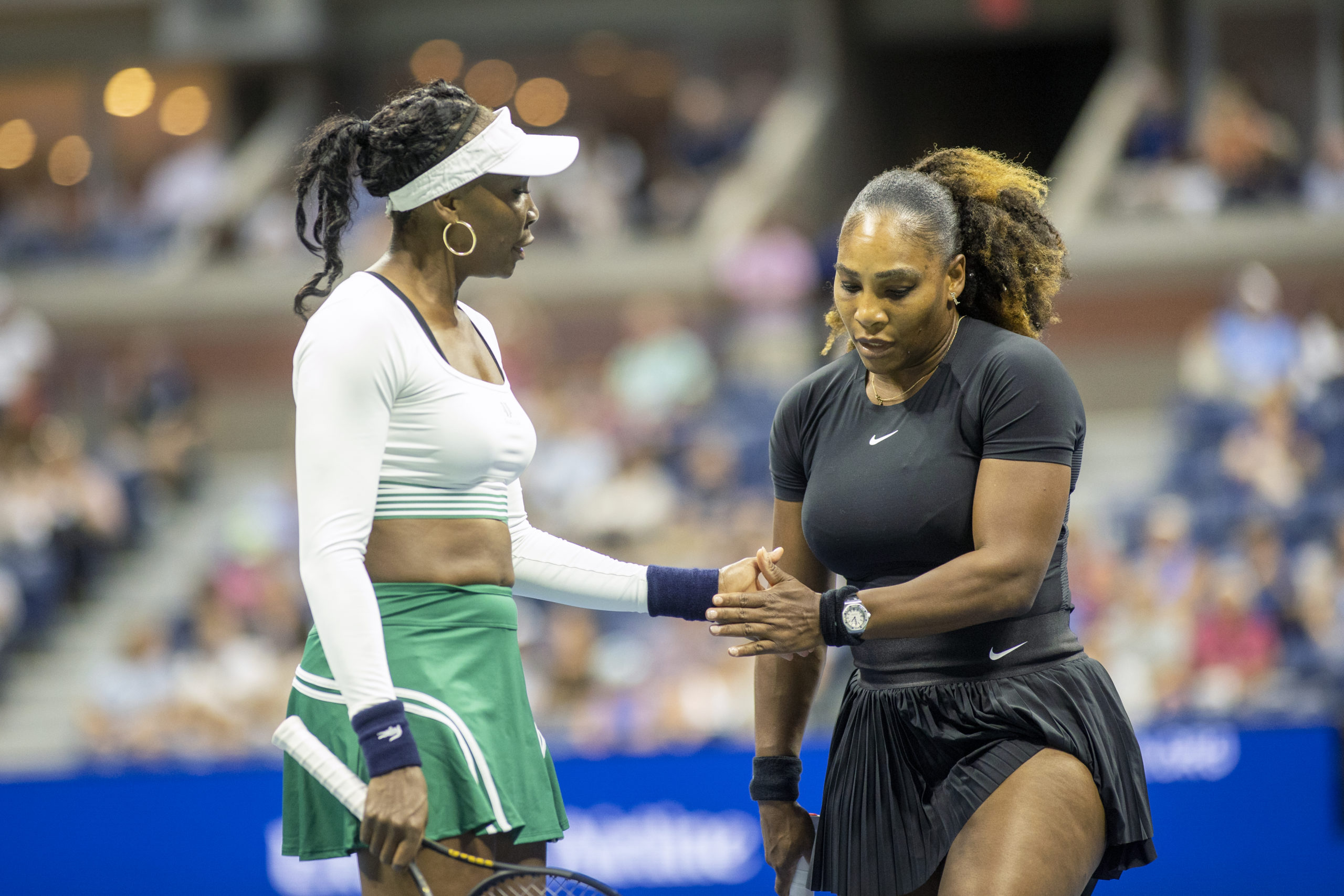 US Open: Williams sisters drop doubles match but savor moment - Just  Women's Sports