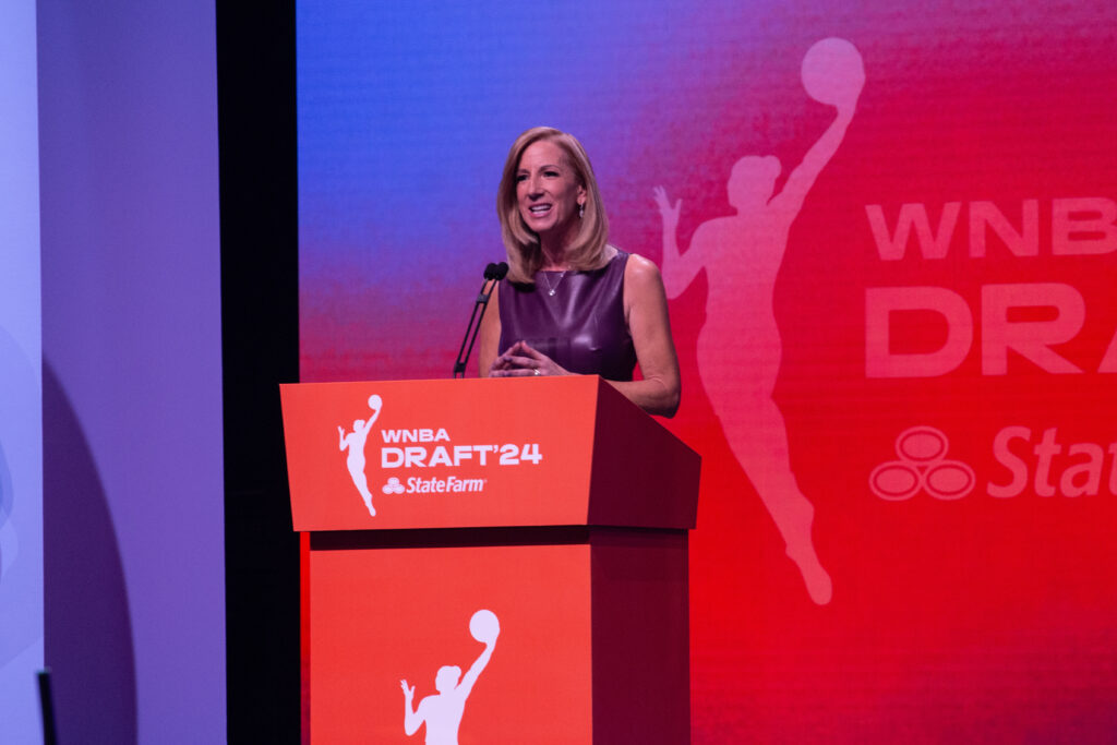 WNBA commissioner Cathy Engelbert at 2024 wnba draft