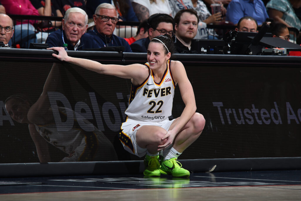 caitlin clark at the indiana fever wnba opener
