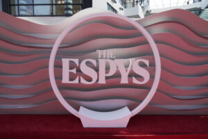 ESPYS sign on the red carpet