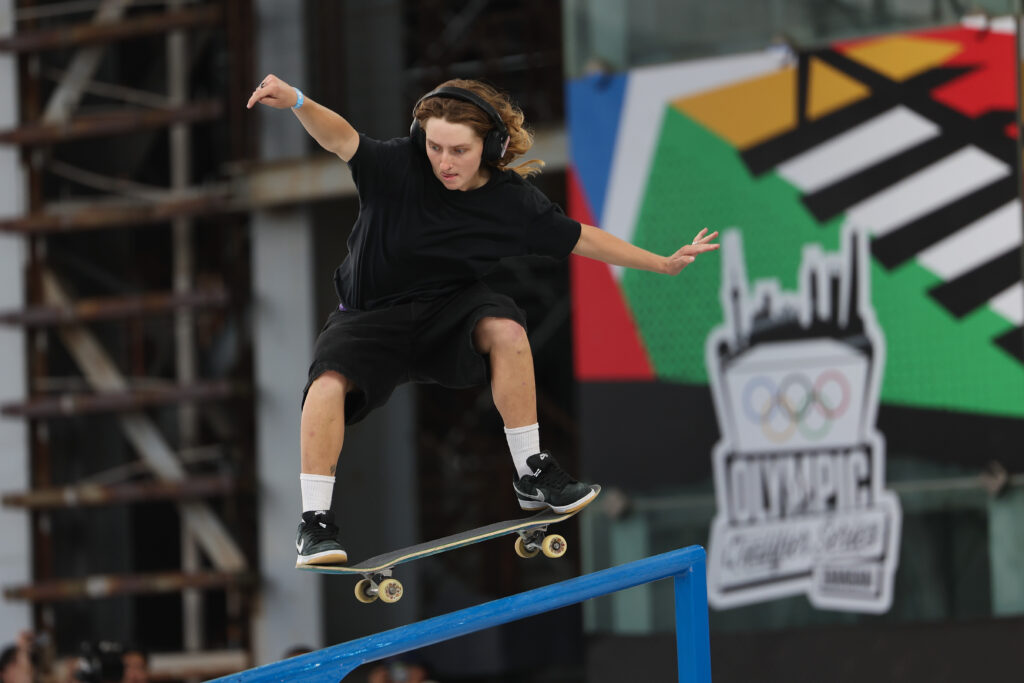 US street skateboarder Poe Pinson at 2024 Olympic qualifiers