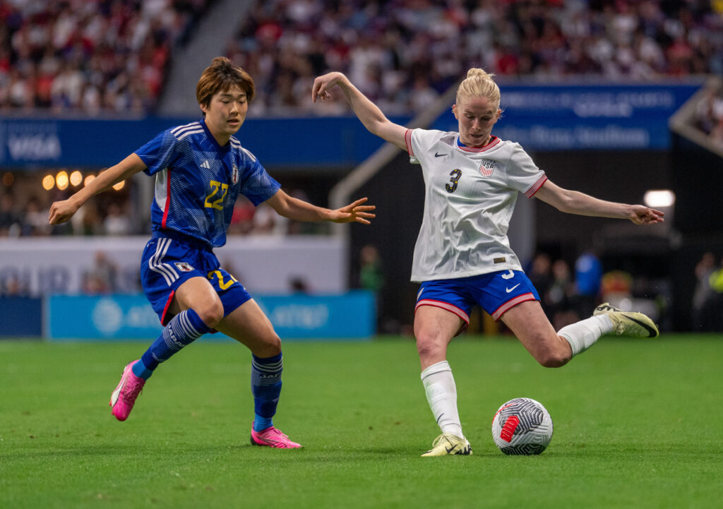 USWNT Olympian Jenna Nighswonger at the 2024 SheBelieves Cup game against Japan