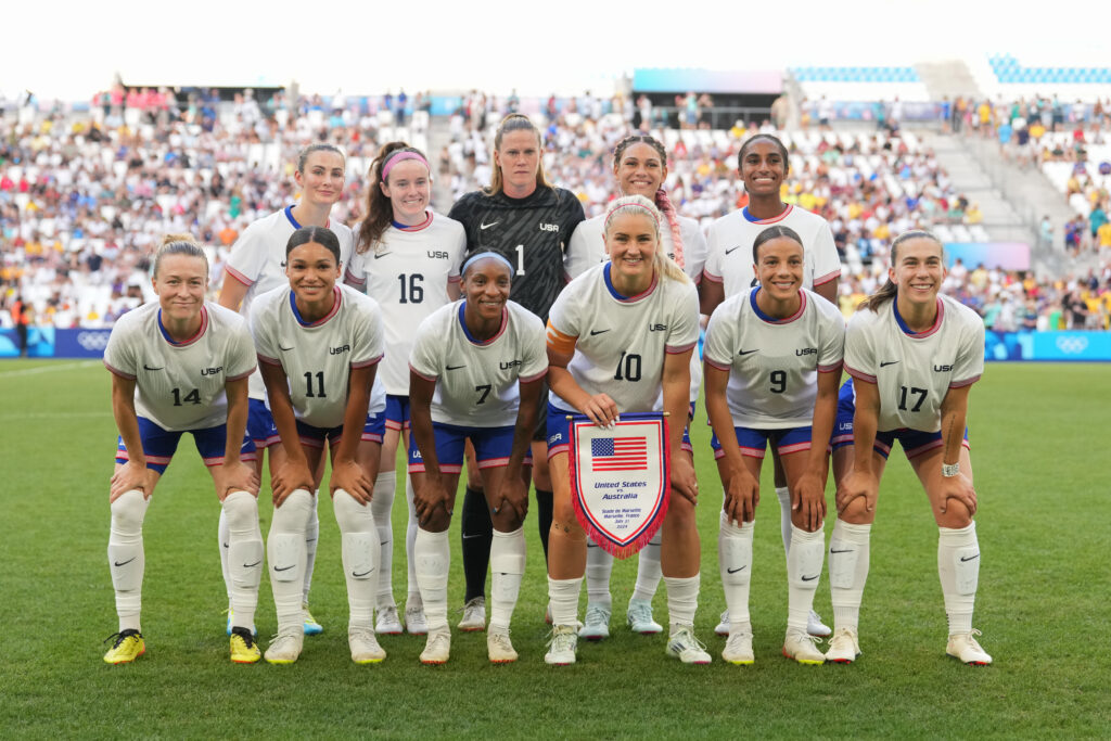 The USWNT's starting lineup before the Olympic group stage match against Australia