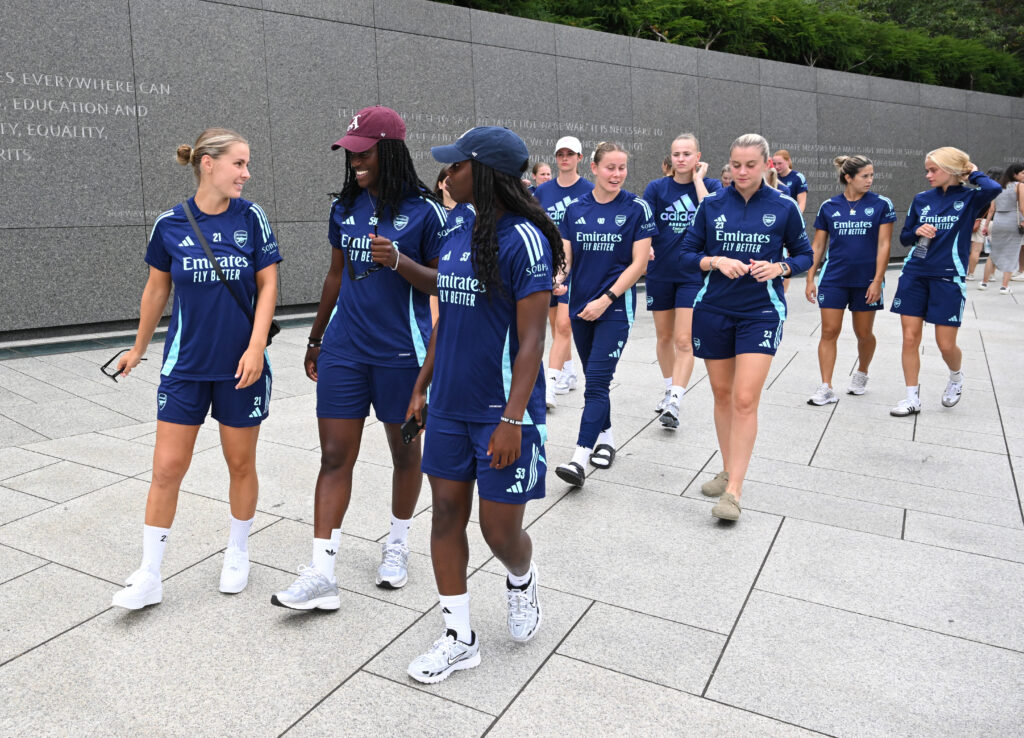 Arsenal Academy products Michelle Agyemang and Vivienne Lia in Washington, DC