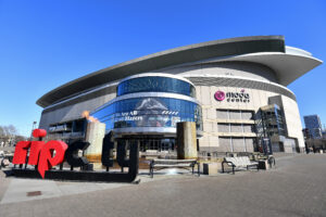 Exterior of new WNBA home arena the Moda Center in Portland, Oregon.