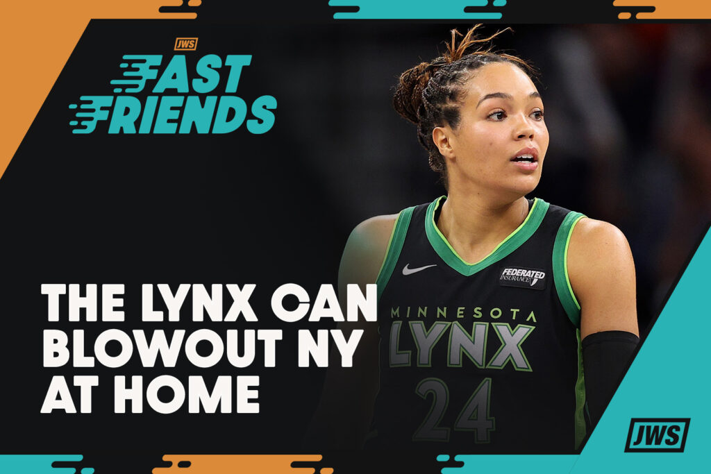 "Fast Friends" graphic featuring Minnesota Lynx player Napheesa Collier