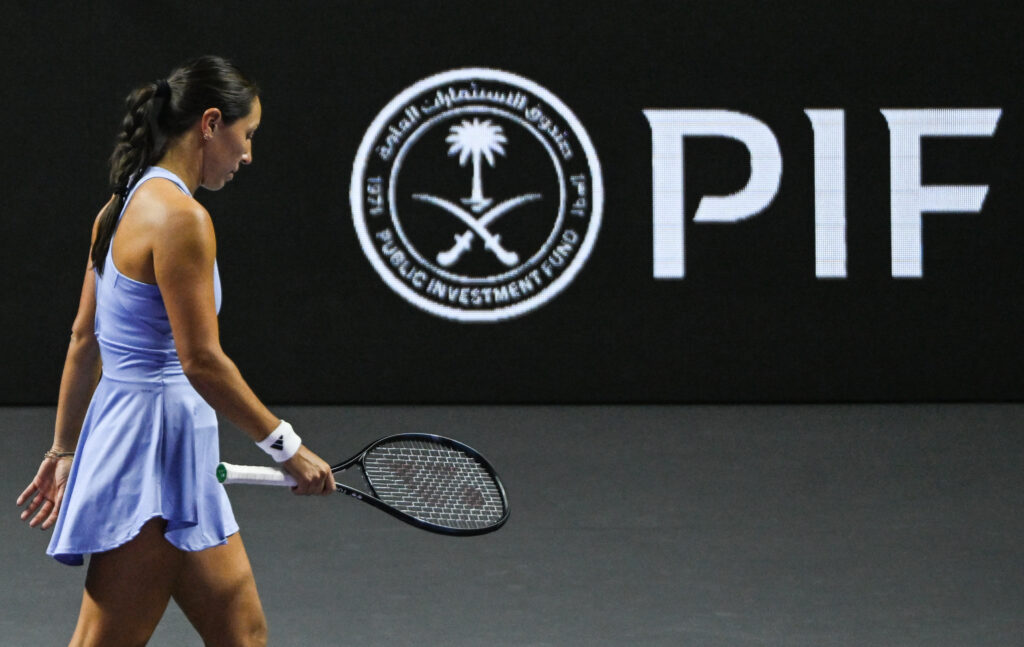 No. 6 Jessica Pegula walks away on the 2024 WTA Finals court