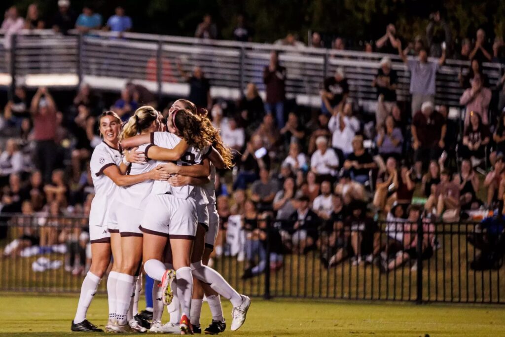 No. 2 Mississippi State celebrates their historic college NCAA soccer season.